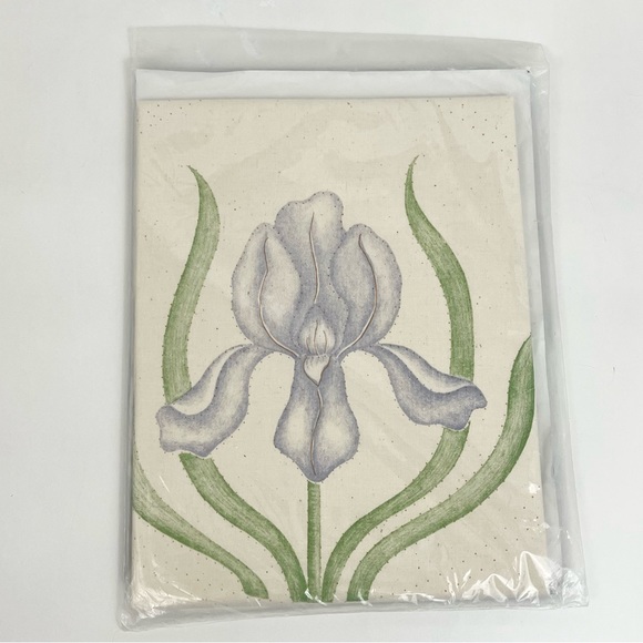 Vintage Cathy Needlecraft Candlewickery Embroidery Kit Purple Iris Pillow Case - Picture 5 of 6